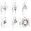Bright Red White Blue Berries Sprigs-five star cuttings 6