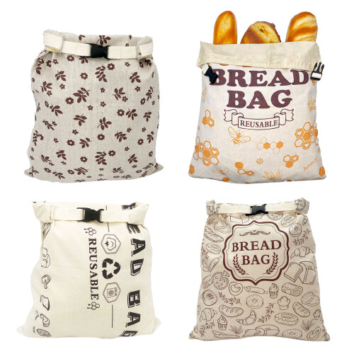 Natural Wax Treated Cotton Bread Container Ideal For-MB003 1
