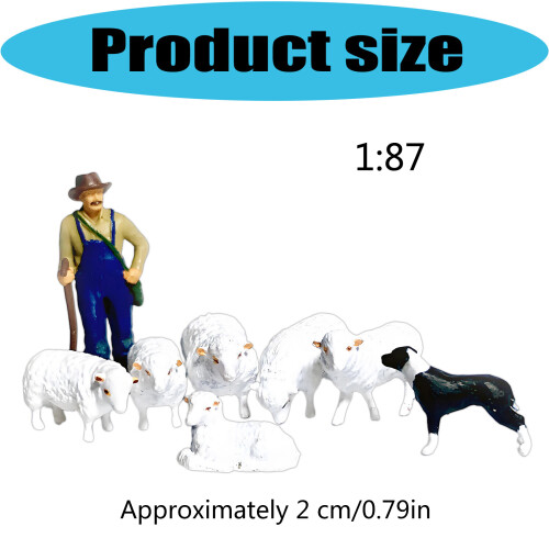 Realistic Farm Animals Figure Model 1:87 Scale Hand-Shepherd 1