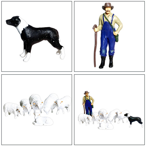 Realistic Farm Animals Figure Model 1:87 Scale Hand-Shepherd 2