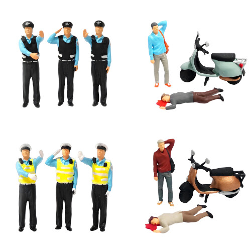 1:64 Tiny Resin Cop Officer Figures For Miniature Displays-L 2