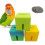Educational Parrots Training Accessory Interactively-Blue Green 3