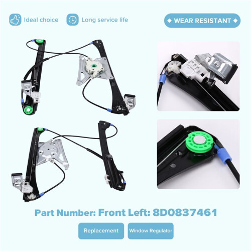 8D0837461 Front Left Window Regulator for  A4 B5 Sedan/Avant  1994-2001 Front Left 2