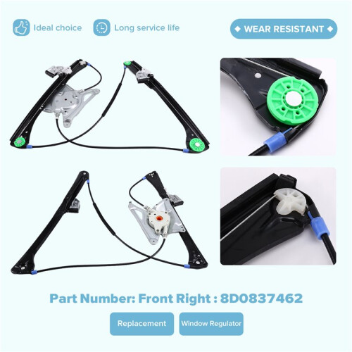 8D0837462 Front Right Window Regulator for  A4 B5 Sedan/Avant  1994-2001 Front Right 2