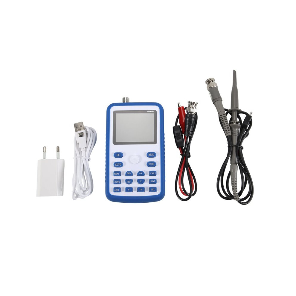 1C15 Handheld Oscilloscope Digital Sampling Rate 500Ms/S Analog Bandwidth 110Mhz Support Waveform Storage Eu Plug 4711377079600