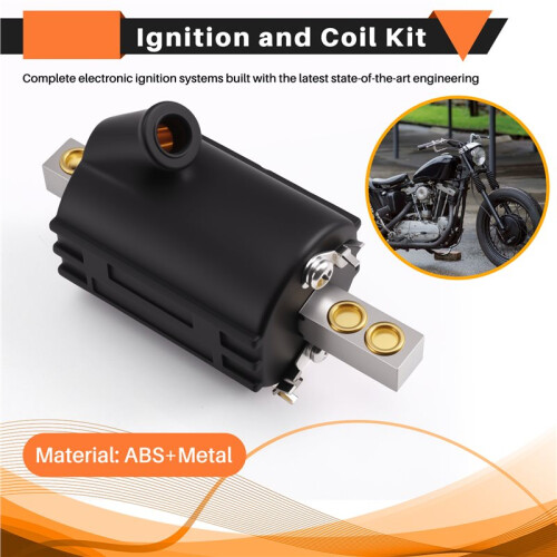 Dynatek DSK6-2 Points Repl Dyna S Single Fire Ignition & 2 Coils for -Davidson 1970-98 H-D 1