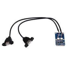 PCI-E PCI Express to Dual USB Adapter MPCIe to 5 Pin 2 Port USB2.0 Converter for Full/Half Height Card