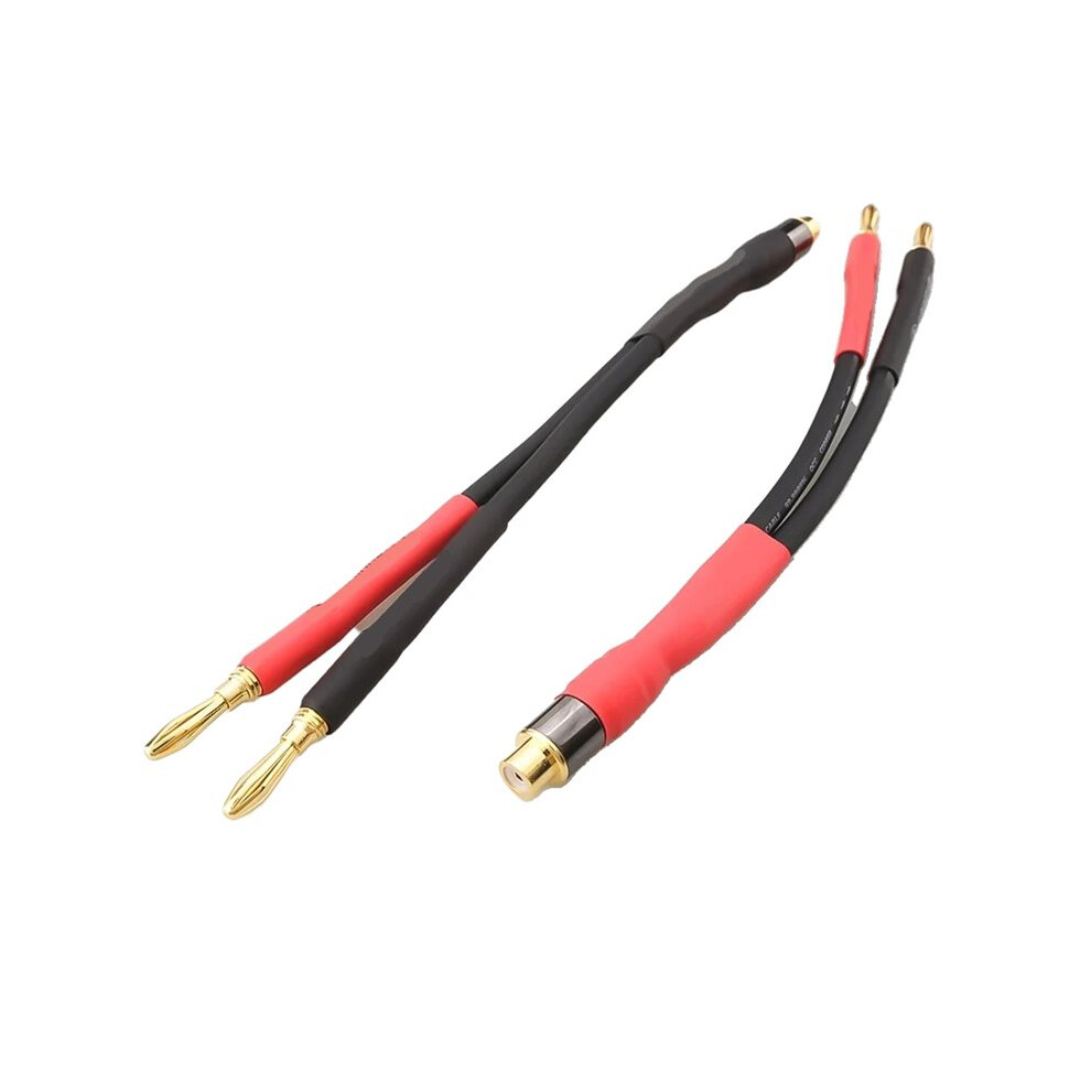High Quality 15Cm Hifi Audio Cable For Rca Female To 2 Banana Plug Cable Amplifier Speaker Adapter Cable Banana Speaker 4712683160815