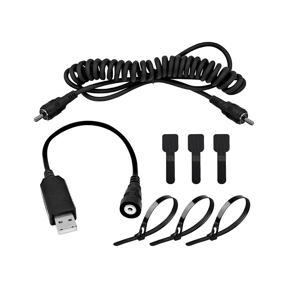Snowmobile Heated Helmet Connector, 12V Usb For Rca Plug Heated Cord For Heated Electric Shields, Helmet, Visor Port 6033391683303