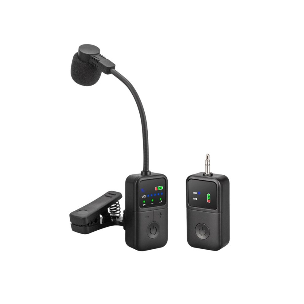 Saxofone Wireless Microphone Mic Saxophone Transmitter And Receiver Professional Stage Performance Sound Pickup Black 4712323023722
