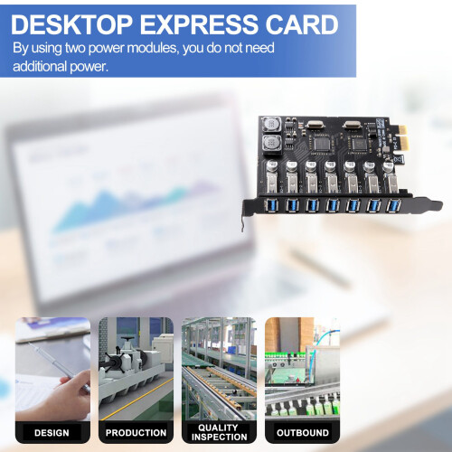 USB 3.0 PCI-E Expansion Card Adapter 7  Hub Adapter External Controller PCI-E Extender PCI Express Card for Desktop 2