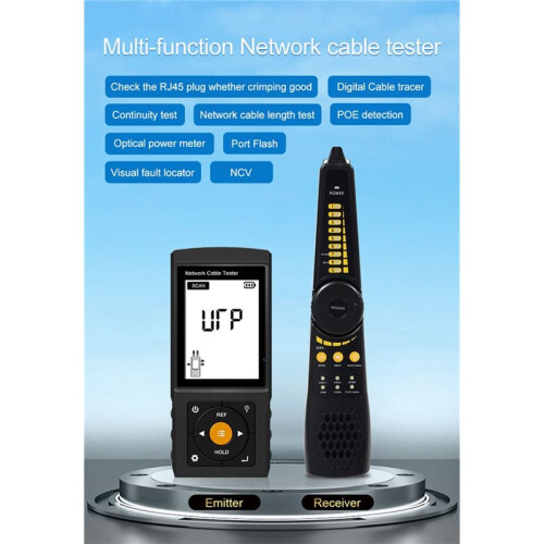Network Cable Tester RJ45 RJ11 Cable Tracker Cable Detector Continuity Tester Network Tools Network  Finder LT-200 1