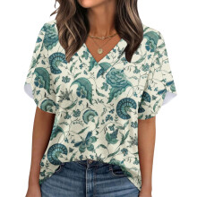Zomertop voor dames, zonder positie en met-Groen XL