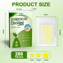(Yellow) Transparante acnepleister Nieuw product Tea Tree Oil Hydrocolloid absorberende acnepleister