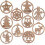 Wooden baubles - 10 pcs 1