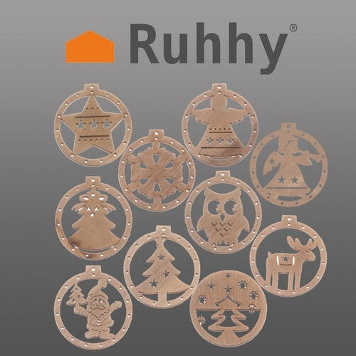 Wooden baubles - 10 pcs 1