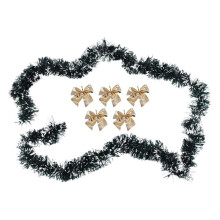 2M Christmas Eve Decoration Bar Tops Ribbon Garland Christmas Tree Kitchen Ornaments Party Decoration Prop-Golden