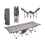 Living And Home Portable Folding Camping Cot Camping bed with Headrest, Grey 5