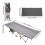 Living And Home Portable Folding Camping Cot Camping bed with Headrest, Grey 6