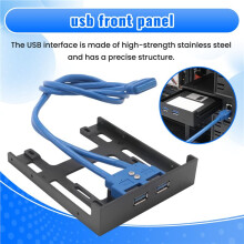 2 AnschlüSse USB 3.0 Front Platten Disketten Schacht 20 Poliger USB3.0 Hub Erweiterungs Kabel Adapter Kunststoff Halterung für PC Desktop