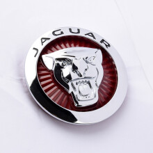 CHROME RED 85MM JAGUAR GRILL BADGE X-TYPE XJ XF XK X351 F-TYPE F PACE