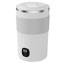 Portable Automatic Coffee Mixing Cup With Digital Screen-White