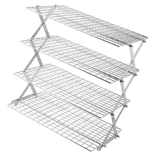Adjustable Cooling Rack Ideal For Baking And-Silver four layers