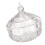 Modern Clear Glass Crystal Candy Dish With Lid Decorative-B 1