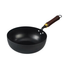 (Diameter 24 cm) Nonstick Wok with Hanging Hook Pots Sautee Universal Wood Handle Wok Pan Diameter 20 cm