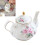 Large Capacity Floral Embossed Teapot-white peony root 1.0L 4