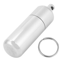 Tragbarer Pillenbehälter aus Edelstahl, ideal für Outdoor-Aktivitäten, Notfälle und Reisen