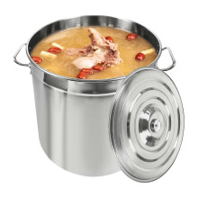 (50L/53Qt) 50L/70L/98L Commercial Soup Pot with Lid Stainless Steel Stock Pot Large Capacity