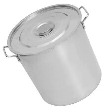 20l Capacity Stainless Steel Pot with Lid for Cooking In Commercial Kitchens Ergonomic Handle 1set banx2