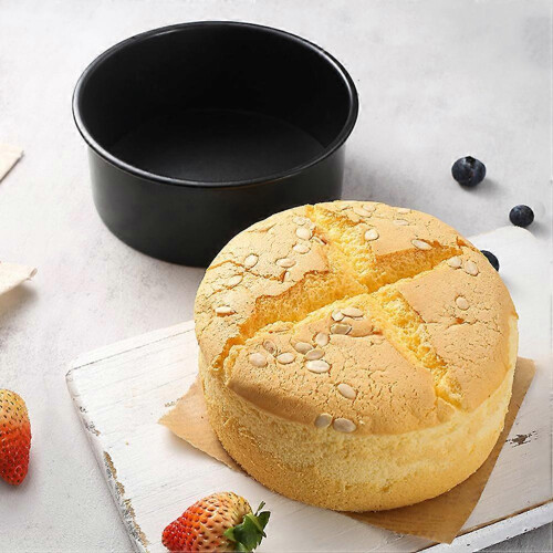 2pcs Diy Baking Mold Carbon Steel Cake Cutter Mold Removable Baking Mold Round Cake Tin 2
