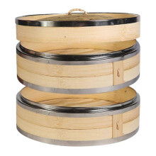Single Tier/2 Tier with Steamer Liners for Dumplings Dim Sum Bao Bun Vegetables Rice Meat and Fish Kitchen Cooking