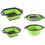 4pcs Folding Vegetables Drain Basket 2pcs Square, 2pcs Round 2