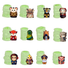 (Green) Kitchenware Baking Chinese Zodiac Candle Mold 12 Zodiac Shape Silicone Mould Chinese Zodiac Epoxy Resin Fondant Silicone Green
