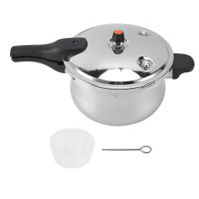 Pressure Cooker Stainless Steel 80kpa Explosion Proof Pressure Cooker with Pressure Limit Valve for Gas Stove Induction Cooker Open Flame 6l, 24cm/9.