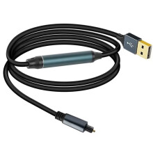 USB A 2.0 to Toslink Digital Optical Audio Cable,USB Male to SPDIF Port Male Fiber Optic Adapter,for Windows  PS5/PS4