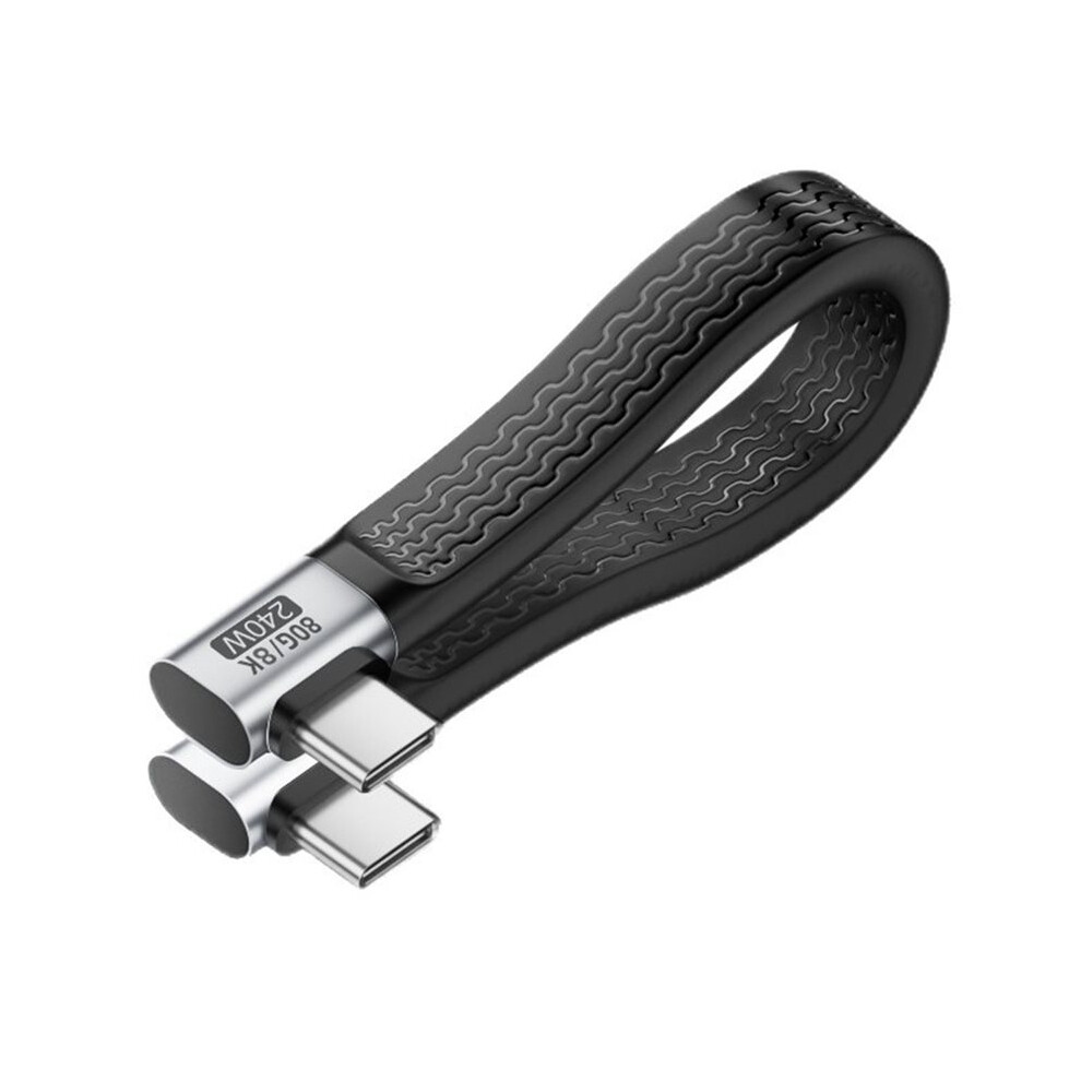 Dual- Side-Bending Type-C Flexible Cable Usb4 High-Speed Transmission 240W Fast Charging Pd3.1 8K Data Cable 6034253106060