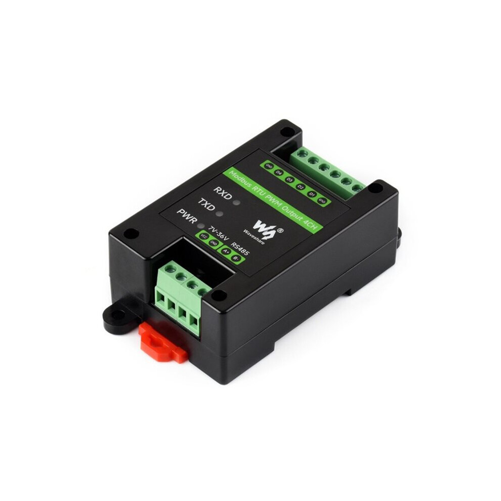 Waveshare Industrial 4-Ch Pwm Pulse Output Module Modbus Rtu Protocol Rs485 Interface Adjustable Frequency 4713365935240