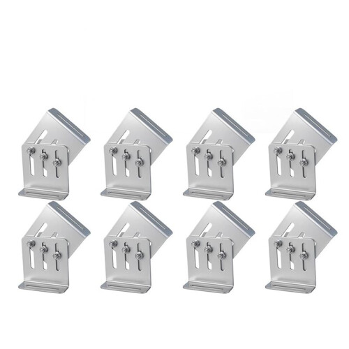 8 Pcs Solar Panel Tilt Mount Brackets, Adjustable Angle Solar Panel Rack Mount for Rv, Roof, Boat