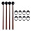 Conjunto de 4 Baquetas de Aço para Glockenspiel de 8 Polegadas com 8 Dedeiras e Palhetas para Percussão. 1