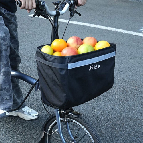 For  Folding Bike Front Storage Bag Front Storage Bag Vegetable Basket Bag