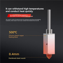 For X1 /X1C Hotend Kit with Hardened Steel Nozzle 0.4mm 3D Printer Hotend Kit for X1 /X1C 3D Printer