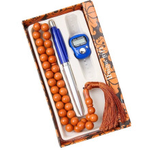 Kristall-Tasbih-Gebetsperlen-Set, 3-Teilig, Islamisches Geschenk, 33 Perlen, Muslimischer Rosenkranz für Meditation und Konform,