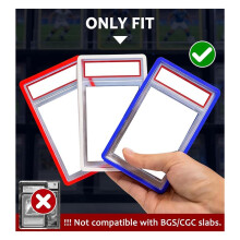 6Pcs Flexible Slab Bumper for Graded Card Cases,Shock-Absorbing,Anti-Scratch & Corner Guard for Standard PSA Black