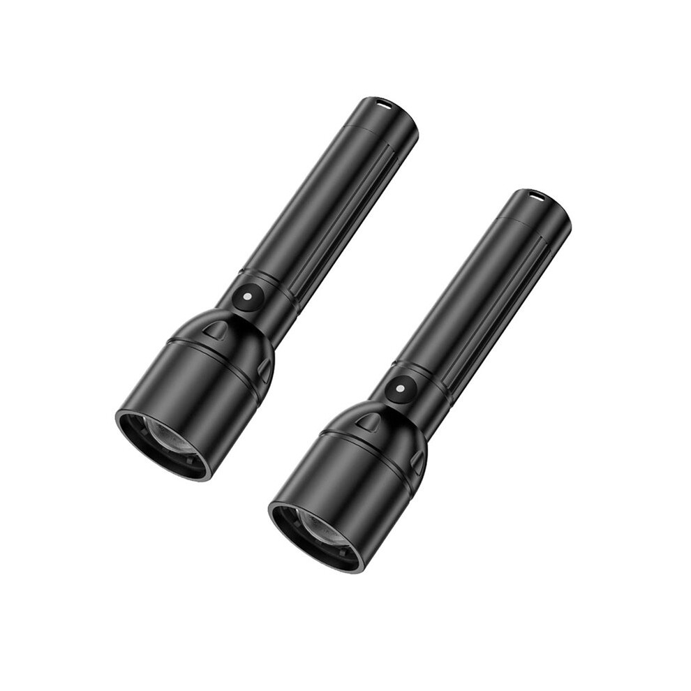 2 Pack Flashlight High Lumens Rechargeable Bright Flash Light,Zoomable Pocket Led Flashlights For Home Emergency Camping 6031006327901