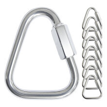 8er-Pack Dreieck-Karabiner für Slacklines, Robuste Dreieck-Schnellverbinder