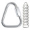 8 Pack Triangle Carabiner Clips for Slackline , Heavy Duty Triangular Quick  Quick Link Chain Connector 1